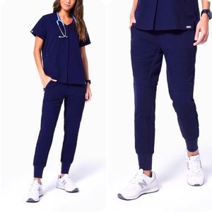 FIGS Women’s Esteli Skinny Moto Jogger in Navy